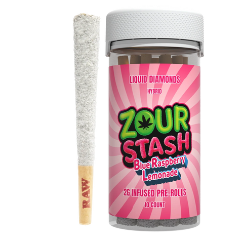 Zour Stash Liquid Diamonds 2G Infused Pre-Rolls 10 Count