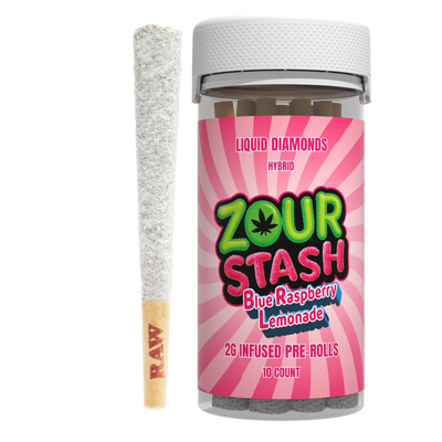 Zour Stash Liquid Diamonds 2G Infused Pre-Rolls 10 Count