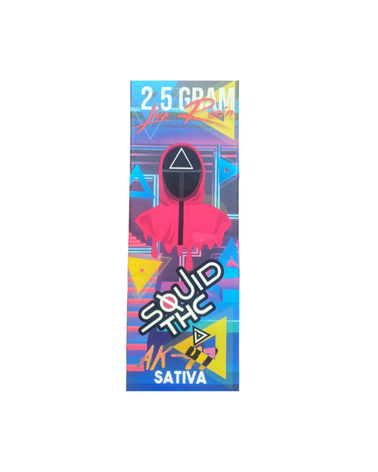 Squid THC 2.5 Gram Live Rosin Disposable Device AK-47(Sativa)