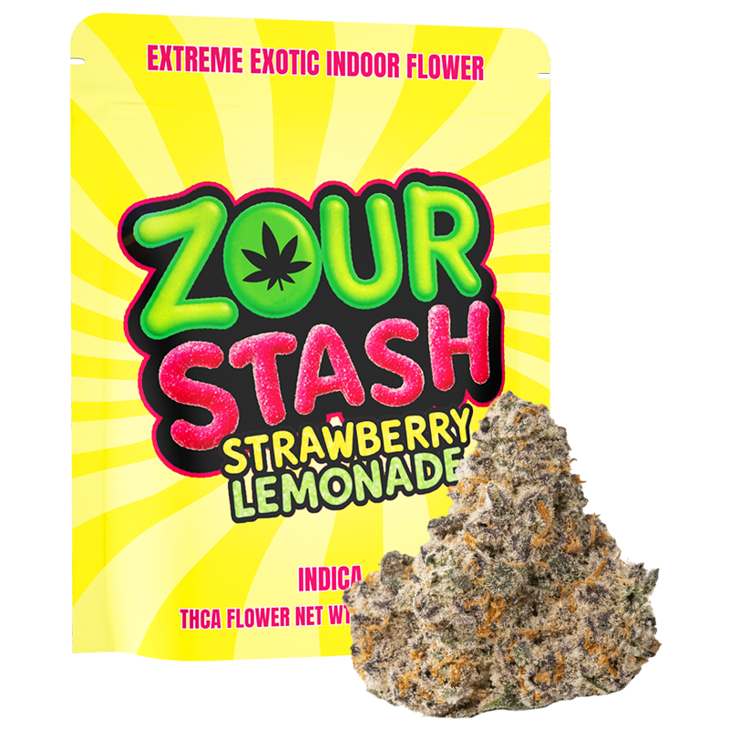 Zour Stash Strawberry Lemonade Extreme Exotic Indoor Flower(Indica)